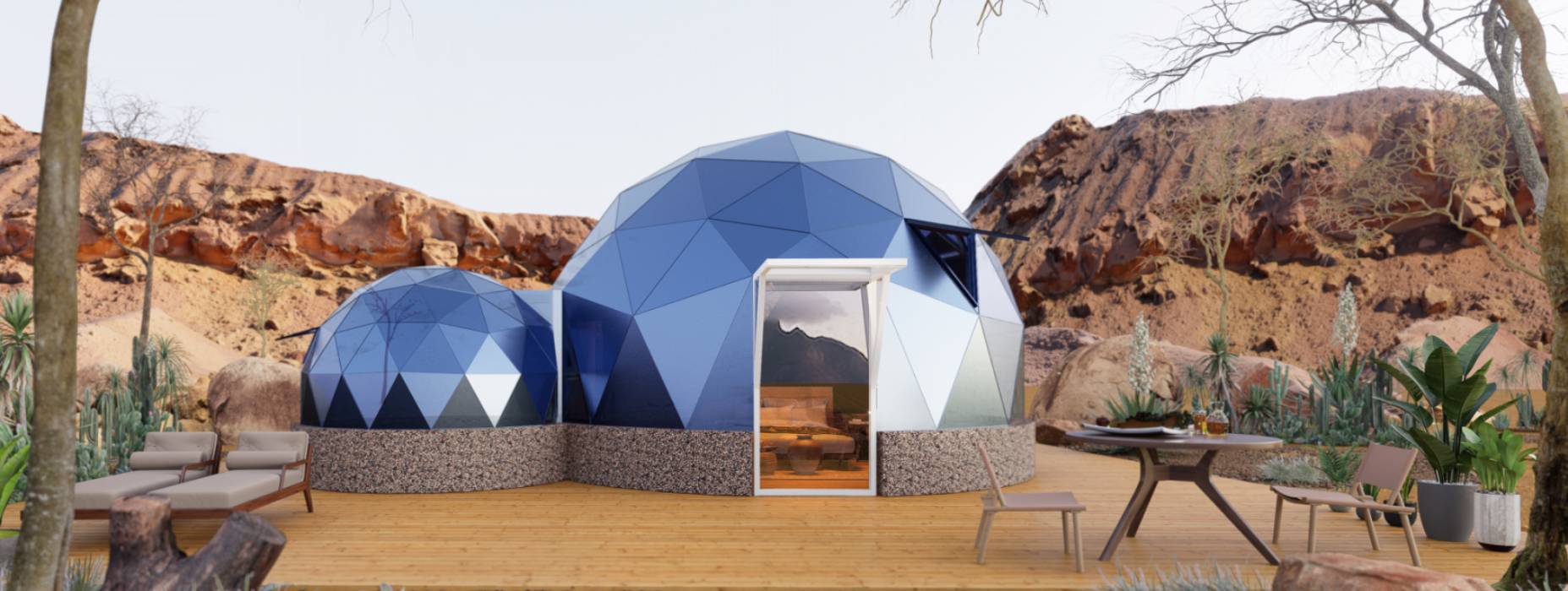 石门县球形智能光伏玻璃星空房